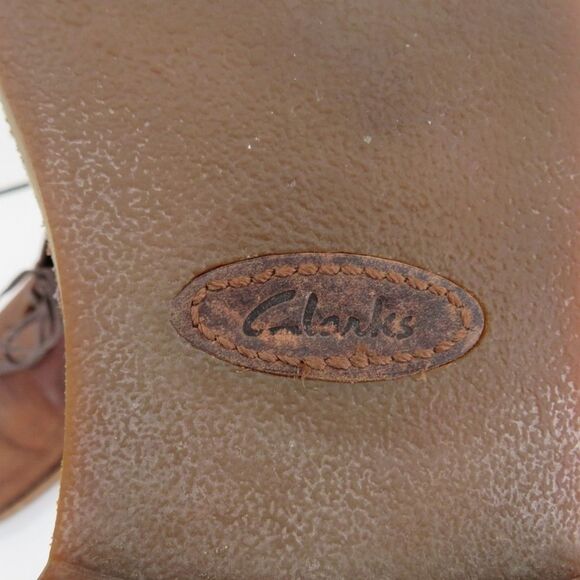 Clarks Mens Size 10M Bushacre Chukka Chestnut Brown Leather Classic Boots - Picture 10 of 15